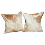 Pair Of Cowhide Pillows